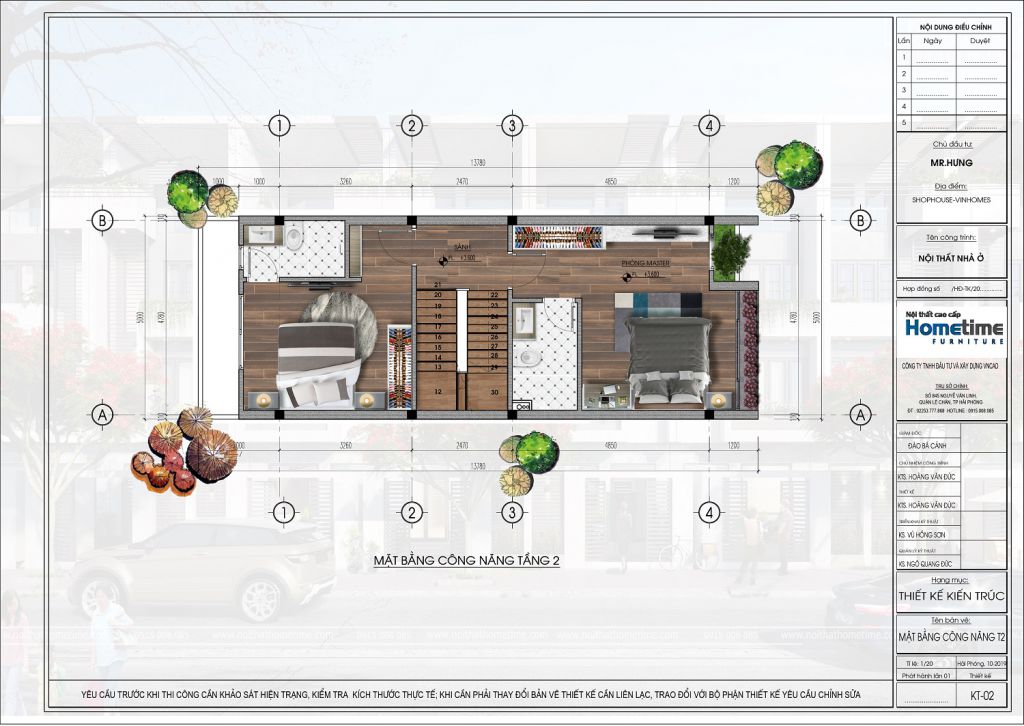 Măt bằng công năng tầng 2 dự án Eco Gardenia