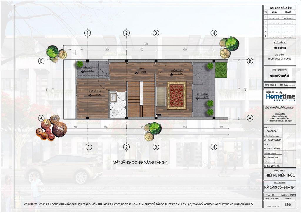 Mặt bằng công năng tầng 4 dự án Eco Gardenia