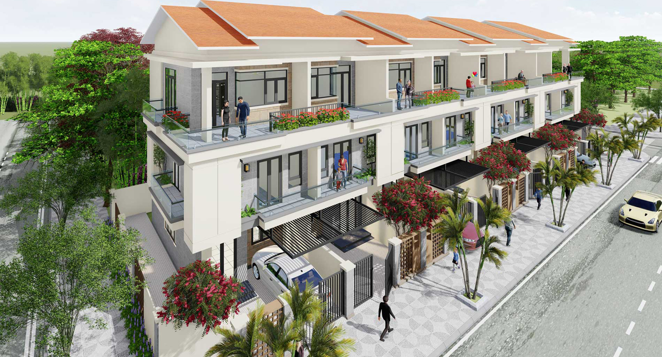 Phối cảnh nhà liền kề Centa Hải Phòng