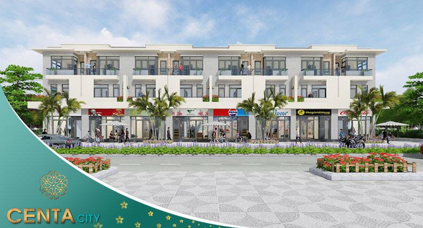 Phối cảnh shophouse khu đô thị Centa Hải Phòng