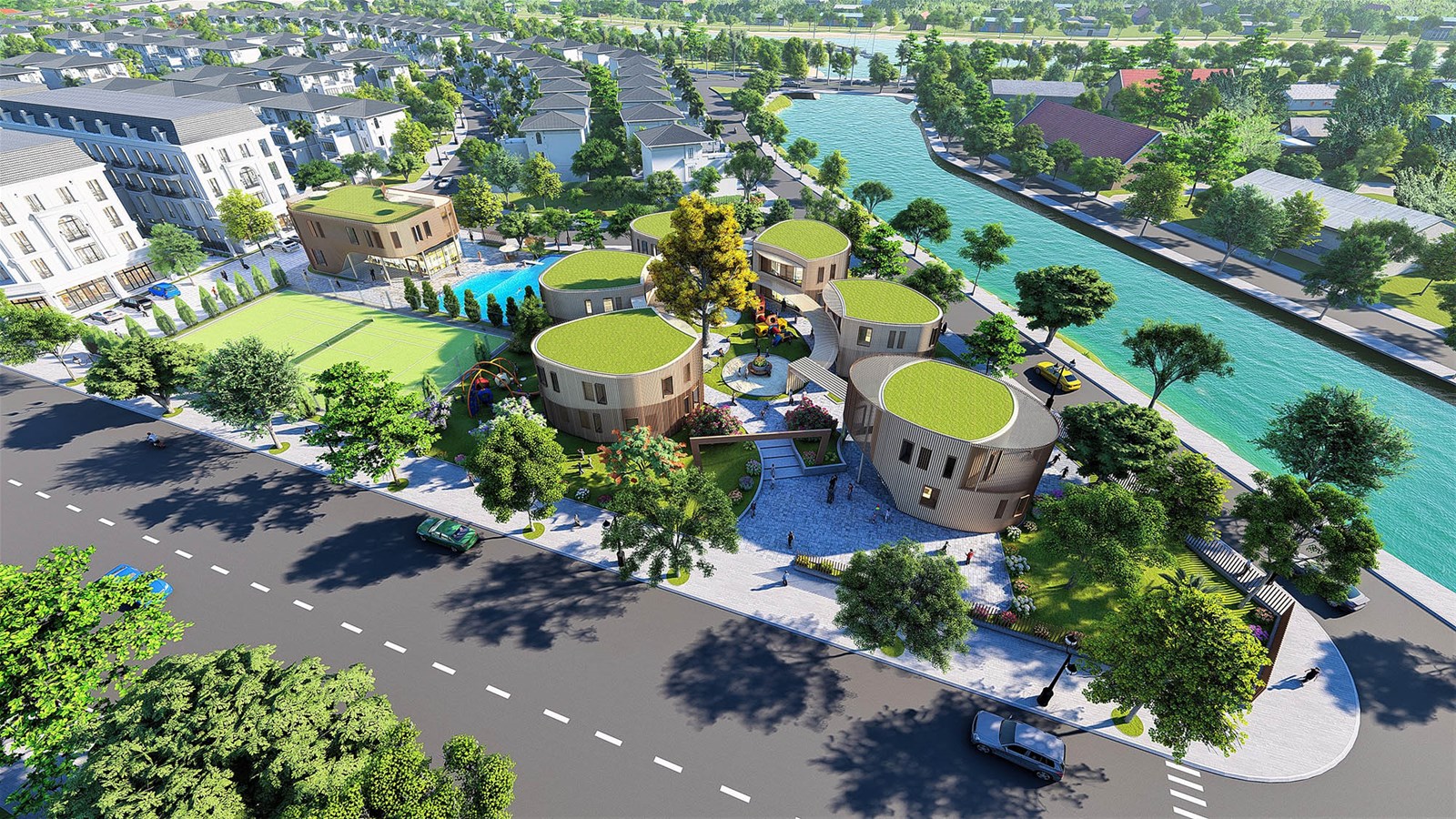 Tiện ích nội khu dự án Làng Việt Kiều Hải Phòng