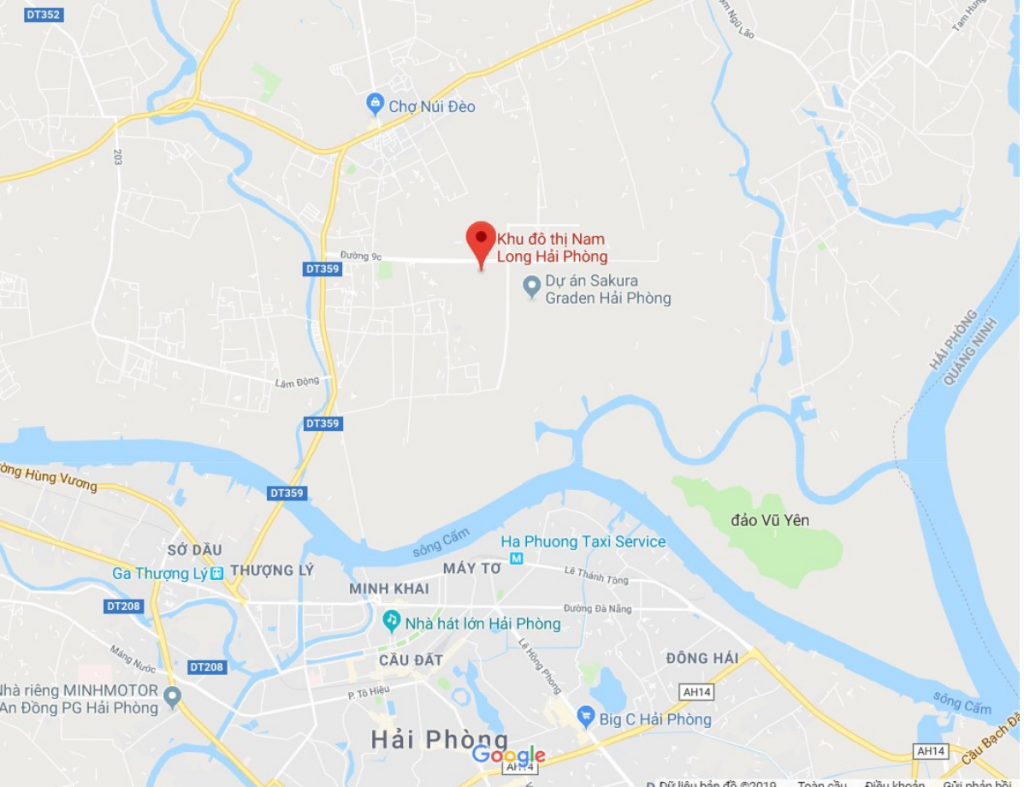 Vị trí khu đô thi Nam Long Hải Phòng 