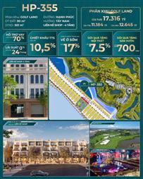 HP-355 – Shophouse Golf Land Trục Hạnh Phúc | Giá TTS Chỉ 11,184 Tỷ – Hưởng Trọn Không Gian Sân Golf Đẳng Cấp