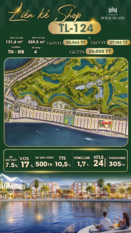 🏝️ TL-124 Royal Island – Shophouse mặt phố đi bộ hiếm hoi, trước nhà là dòng người dạo bộ 🌿 sau lưng là trường học 🎓 bài t