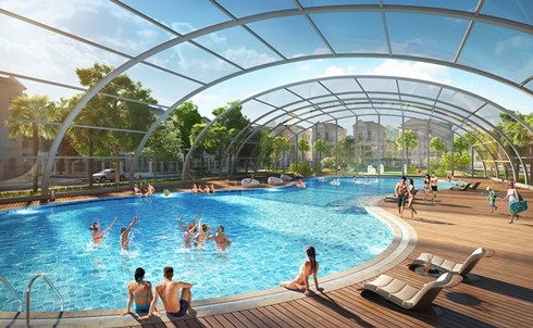 Bể bơi dự án Vinhomes Marina