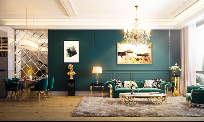 Phòng khách và nhà ăn siêu sang trọng của BRG Legend