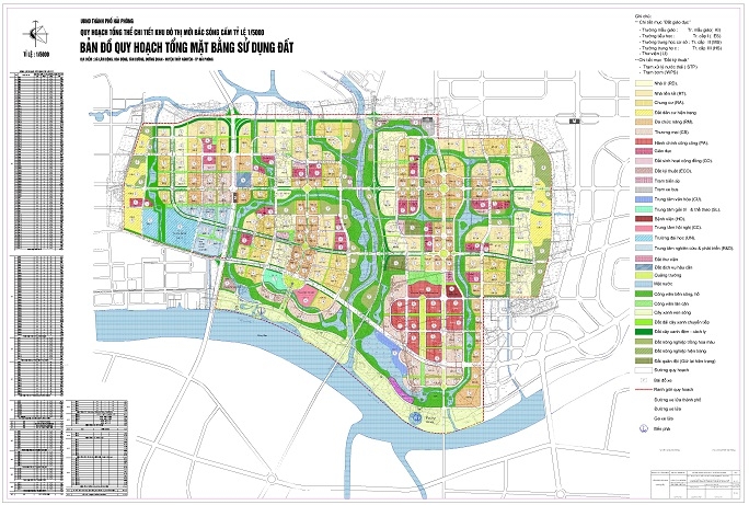 Mặt bằng dự án khu đô thị bắc sông cấm