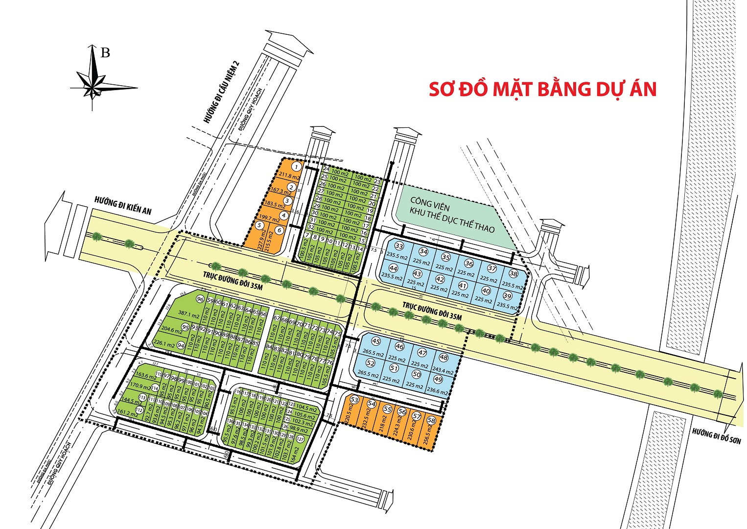 Mặt bằng dự án Đa Phúc Central Hải Phòng