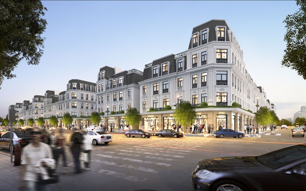 Phối cảnh Shophouse Hoàng Huy Mall