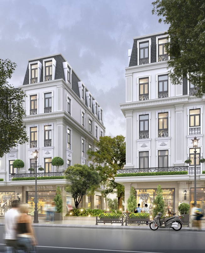 Phối cảnh biệt thự Hoàng Huy Mall.