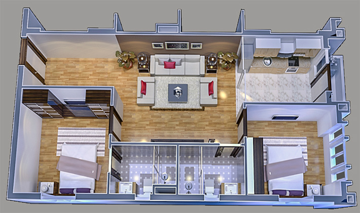 thiết kế căn hộ chung cư new pruksa town