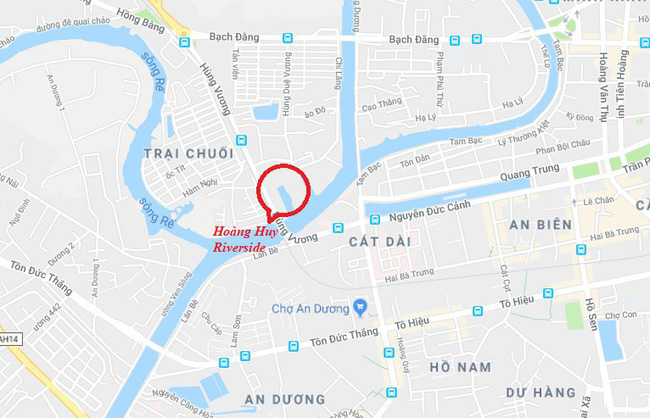 Vị trí dự án Hoàng Huy Riverside