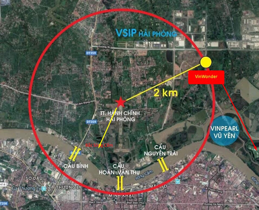 vị trí khu đô thị bắc sông cấm