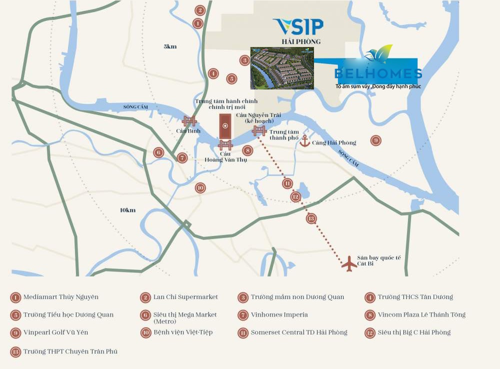 vị trí khu đô thị Vsip